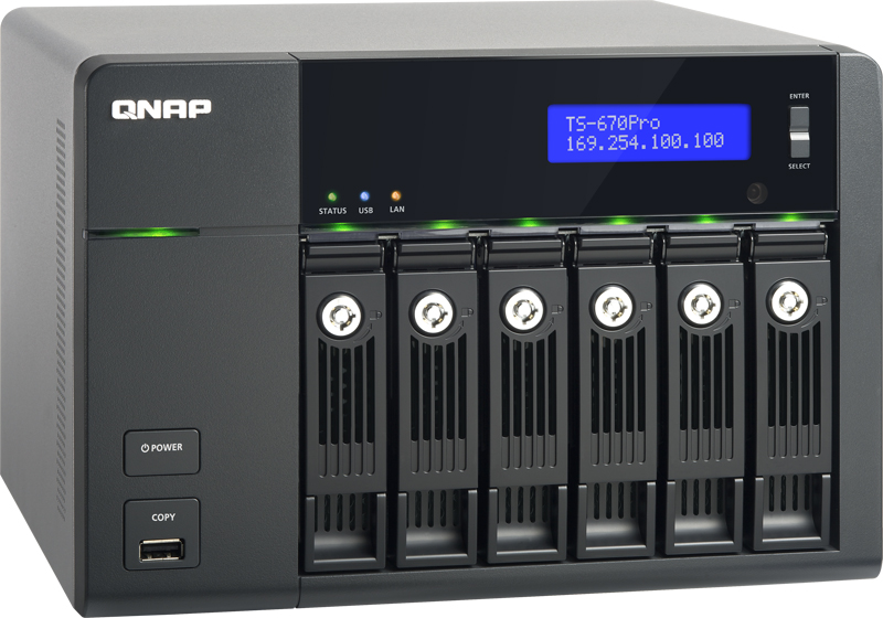 Serwer plikw QNAP TS-670Pro - Dyski sieciowe